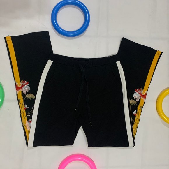🌀 SHEIN Straight-Leg Embroidered Pants - Picture 1 of 7